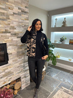 Black Printed Knit Arabella